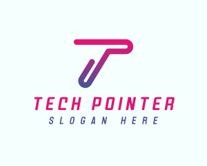 Modern Tech Network Letter T logo design