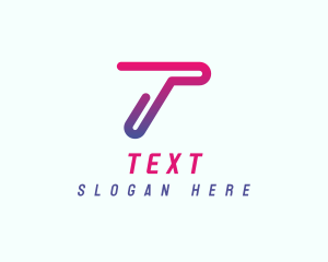 Modern Tech Network Letter T logo design