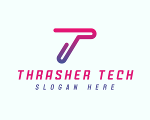 Modern Tech Network Letter T logo design