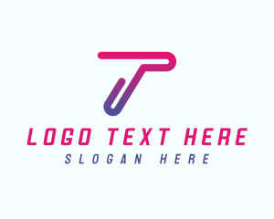 Advertising - Modern Tech Network Letter T logo design