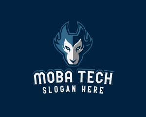 Moba - Fierce Wolf Emblem logo design