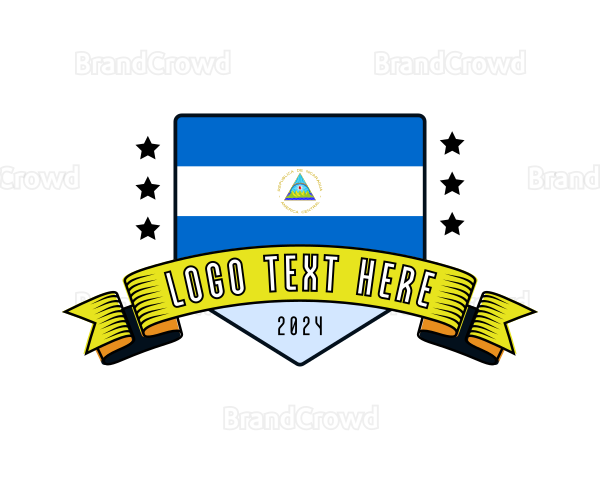 Nicaragua Flag Tourism Logo