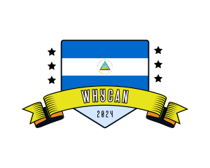 Nicaragua Flag Tourism logo design
