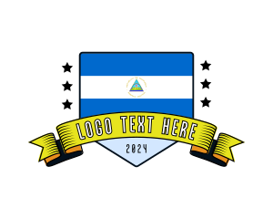 Nicaragua Flag Tourism Logo