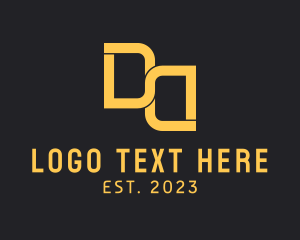 Yellow - Linked Organization Letter D logo design