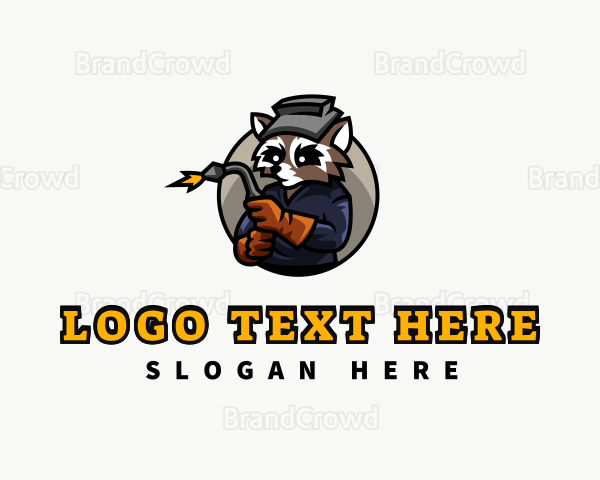 Raccoon Welding Torch Logo