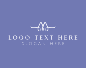 Lodging - Cursive Letter M logo design