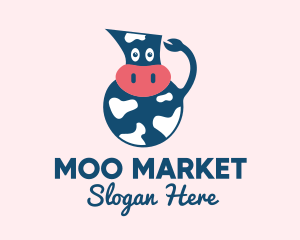 Cow Milk Pitcher  logo design