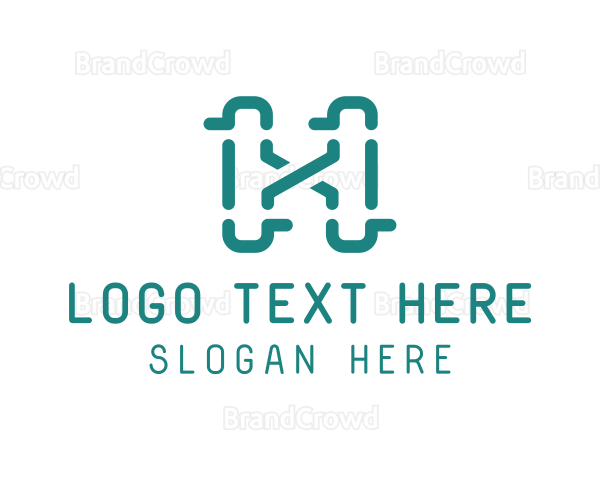 Digital Tech Letter XH Logo