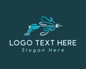 Home Cleaning - Power Washer Cleaning logo design