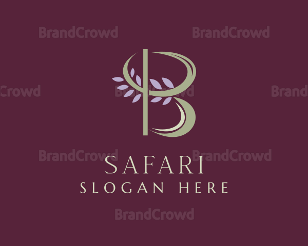 Floral Spa Letter B Logo