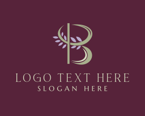 Interior Design - Floral Spa Letter B logo design