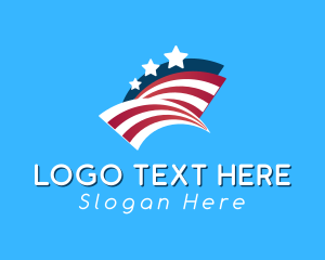 Senate - American Flag Arch logo design