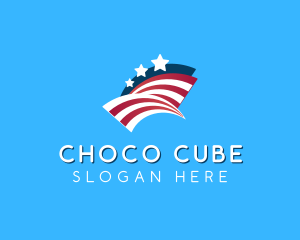 Election - American Flag Arch logo design