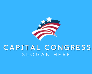 Congress - American Flag Arch logo design