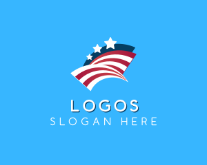Government - American Flag Arch logo design