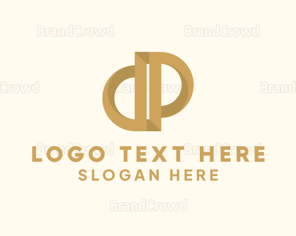 Elegant Bronze Letter P Logo
