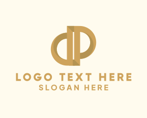 Banking - Elegant Bronze Letter P logo design