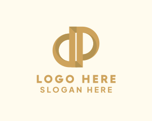 Elegant Bronze Letter P Logo