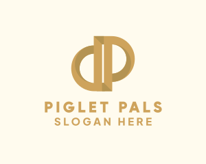 Elegant Bronze Letter P logo design