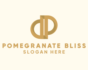 Elegant Bronze Letter P logo design