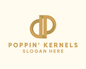 Elegant Bronze Letter P logo design