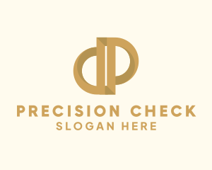 Elegant Bronze Letter P logo design