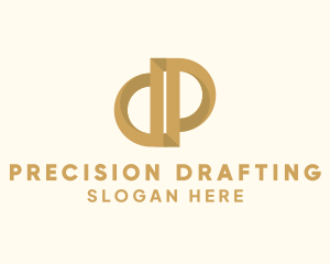 Elegant Bronze Letter P logo design