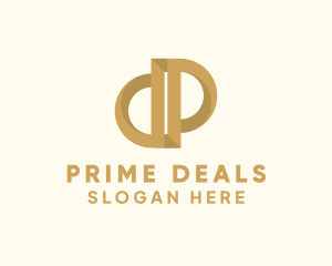 Elegant Bronze Letter P logo design