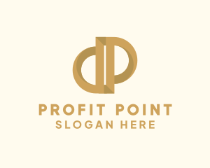 Elegant Bronze Letter P logo design