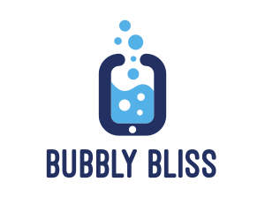 Smartphone Water Bubbles logo design