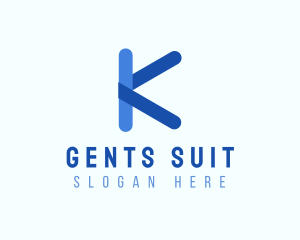 Learning - Rounded Blue Letter K logo design