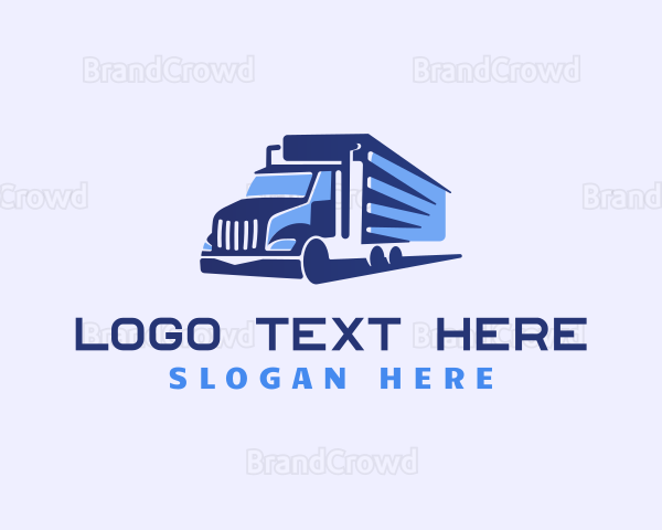 Logistics Trailer Truck Logo