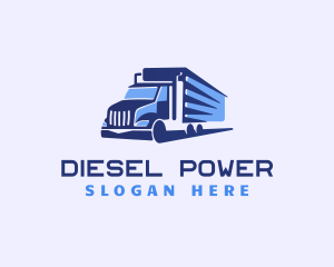 Diesel - Logistics Trailer Truck logo design