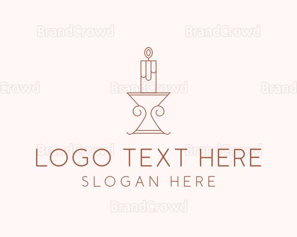 Candle Interior Design Decor Logo