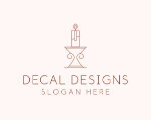 Candle Interior Design Decor logo design