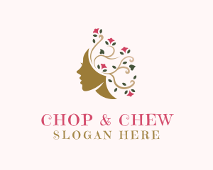 Attractive - Floral Hair Salon logo design