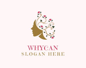 Woman - Floral Hair Salon logo design