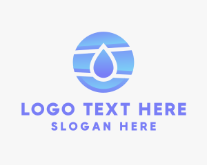 Essential Oil - Circle Water Droplet logo design