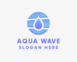 Circle Water Droplet logo design