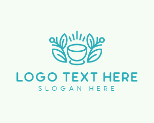 Line Art - Organic Coffee Cup logo design