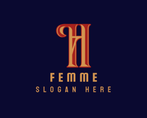 Retro Firm Letter H  logo design