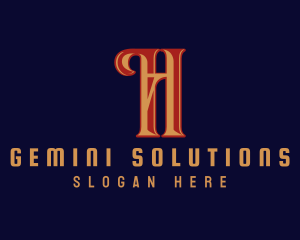 Retro Firm Letter H  logo design