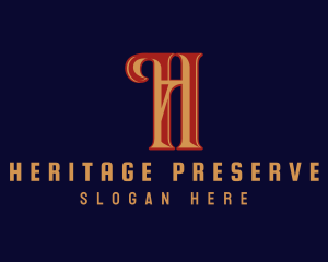 Retro Firm Letter H  logo design