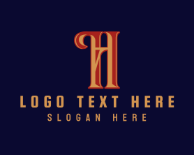 Retro Firm Letter H 