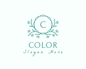 Yoga - Botanical Leaf Wreath logo design