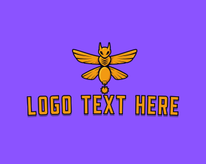 Insect - Flying Wasp Explosive logo design