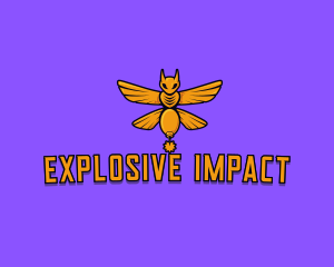 Flying Wasp Explosive logo design