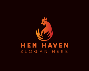 Chicken Flame Grill logo design