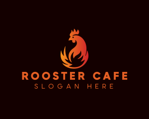 Chicken Flame Grill logo design